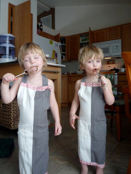 Twin Boys Cooking Healthy Food