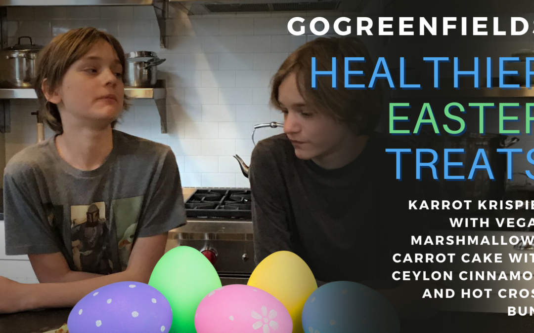 Healthier Easter Treats Cover, GoGreenfields, Podcast, YouTube Channel, TikTok, YouTube Brand, Foodies, Cooking, Cooking Show, River, Terran, River and Terran, Greenfield, Ben Greenfield, Ben Greenfields kids, GoG, Creative show, creative youtube channel, crafting channel