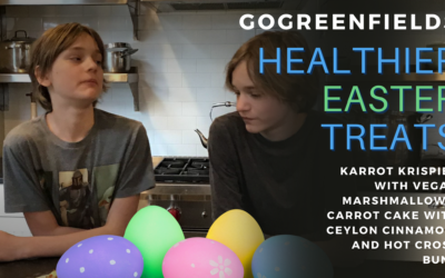 Easter 2021: Healthier Easter Treats Karrot Krispies with Vegan Marshmallows, Carrot Cake, and Hot Cross Buns